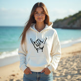 POSITIVE Vibe Shaka Hand Unisex Hoodie – Cozy 'Hang Loose' Sweatshirt